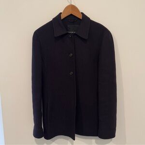 Navy Prada x Bergdorf Goodman Wool Jacket Coat